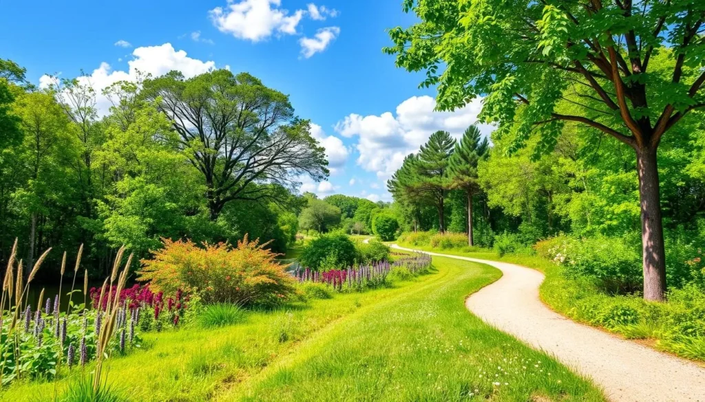 Image of River Legacy Park's scenic trails and natural surroundings