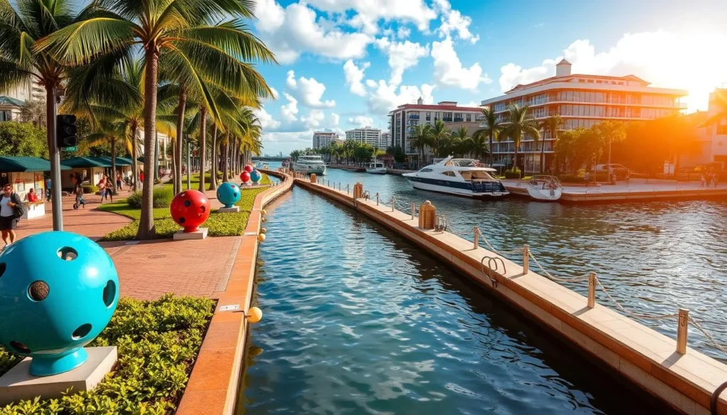 Image of Riverwalk Fort Lauderdale with public art and waterfront views Image of Riverwalk Fort Lauderdale with public art and waterfront views