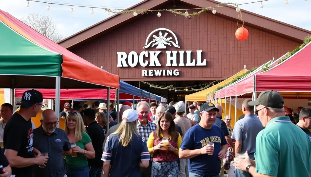 Image of Rock Hill Brewing Company during a seasonal beer festival
