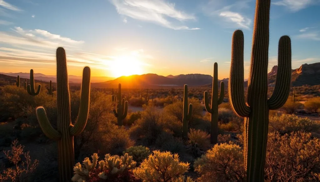 Image of Saguaro cacti in Saguaro National Park