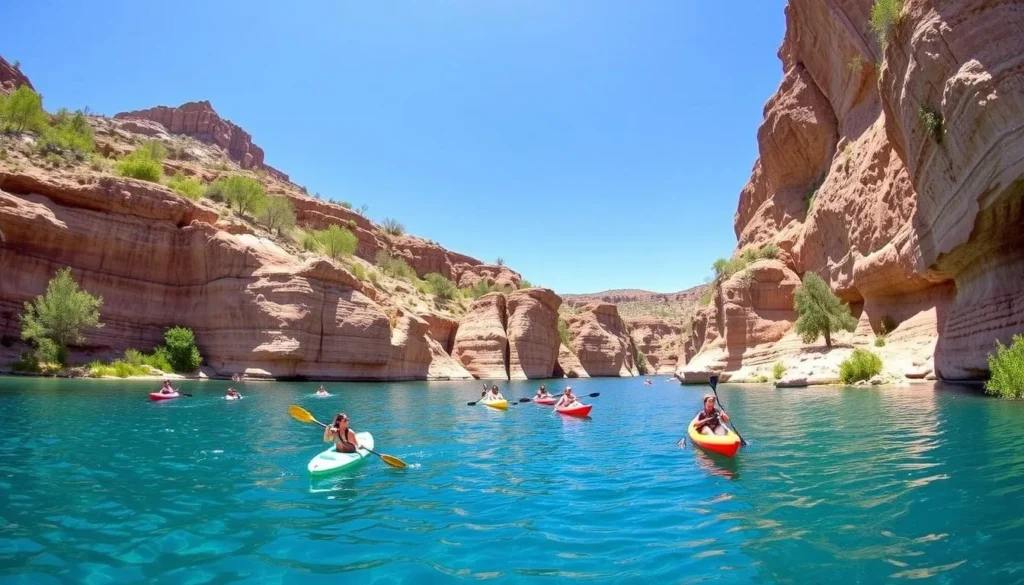 Image of Sand Hollow Reservoir during summer