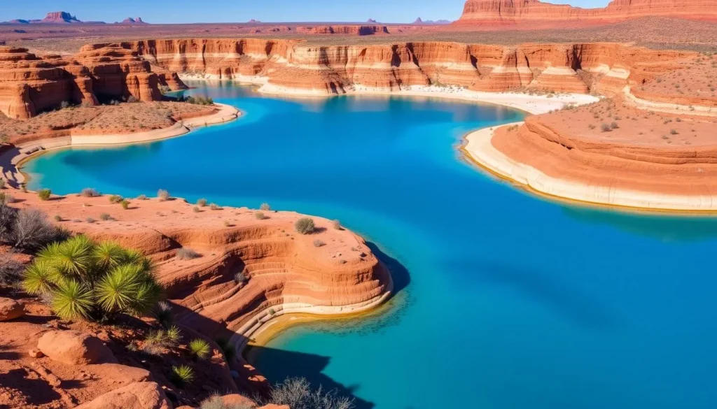 Image of Sand Hollow State Park's turquoise reservoir