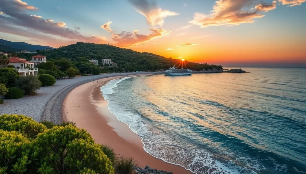 Image of Sani Beach in Kassandra Peninsula Image of Sani Beach in Kassandra Peninsula