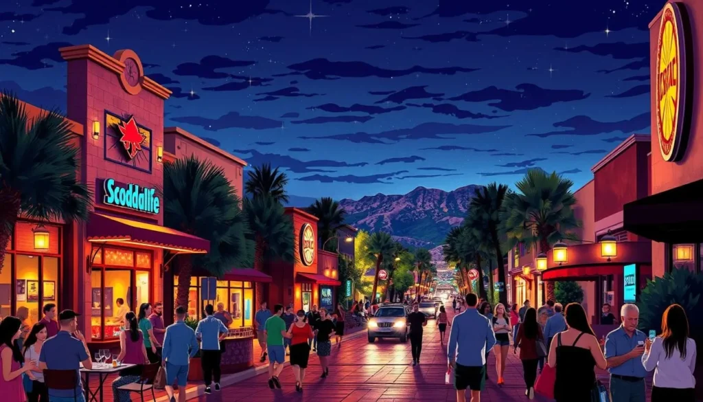 Image of Scottsdale's vibrant nightlife scene