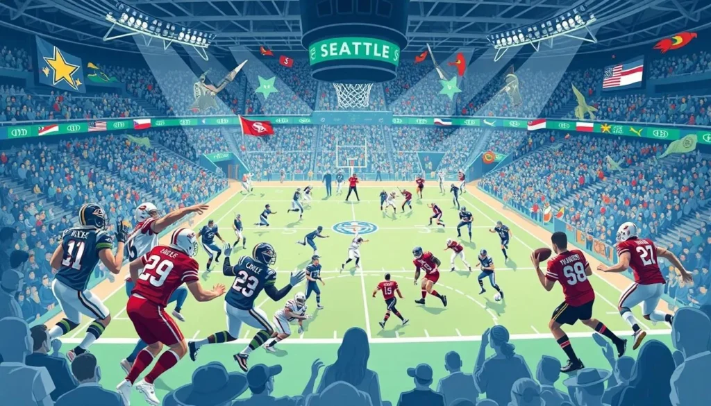 Image of Seattle sports teams in action