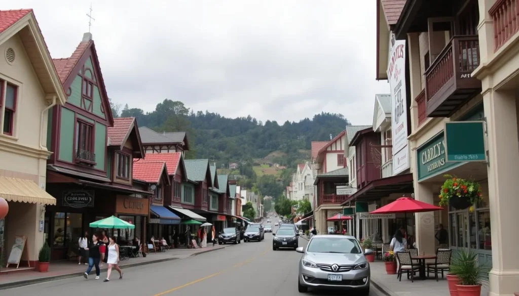 Image of Session Road in Baguio, lined with shops, boutiques, and restaurants