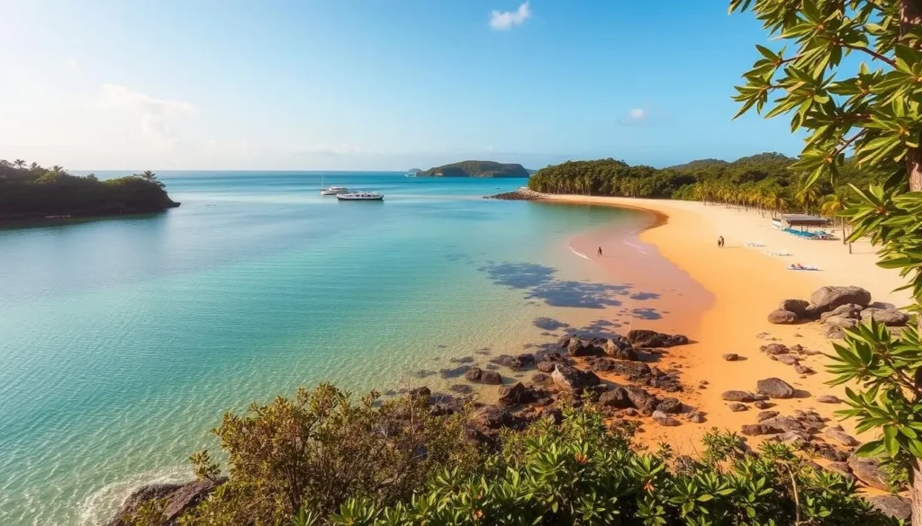 Image of Sicogon Island's yellow-orange sand beach