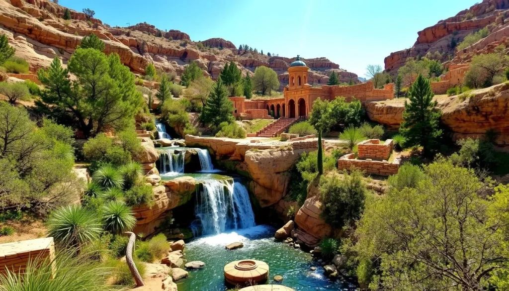 Image of Solstice Canyon with waterfalls and ruins Image of Solstice Canyon with waterfalls and ruins