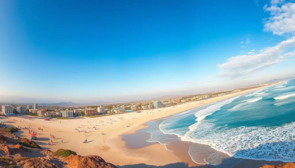 Image of Southern California's iconic beaches like Malibu, Santa Monica, and Huntington Beach