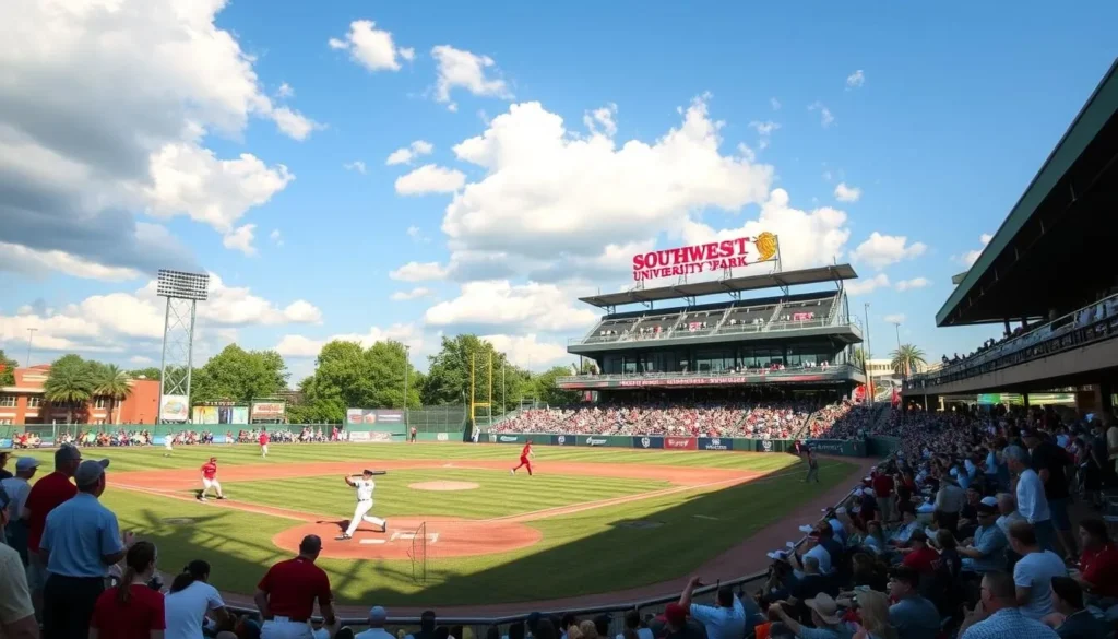 Image of Southwest University Park with a baseball game in progress