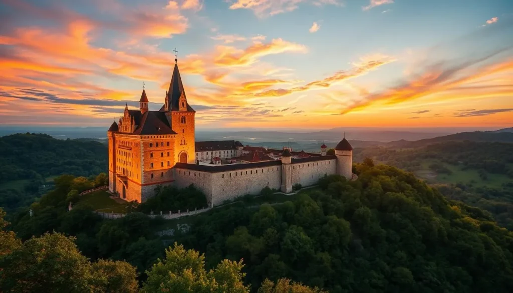 Image of Spiš Castle at sunrise