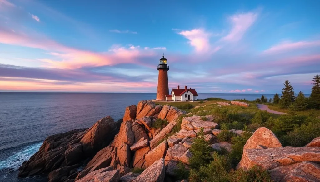 Image of Split Rock Lighthouse on the edge of Lake Superior
