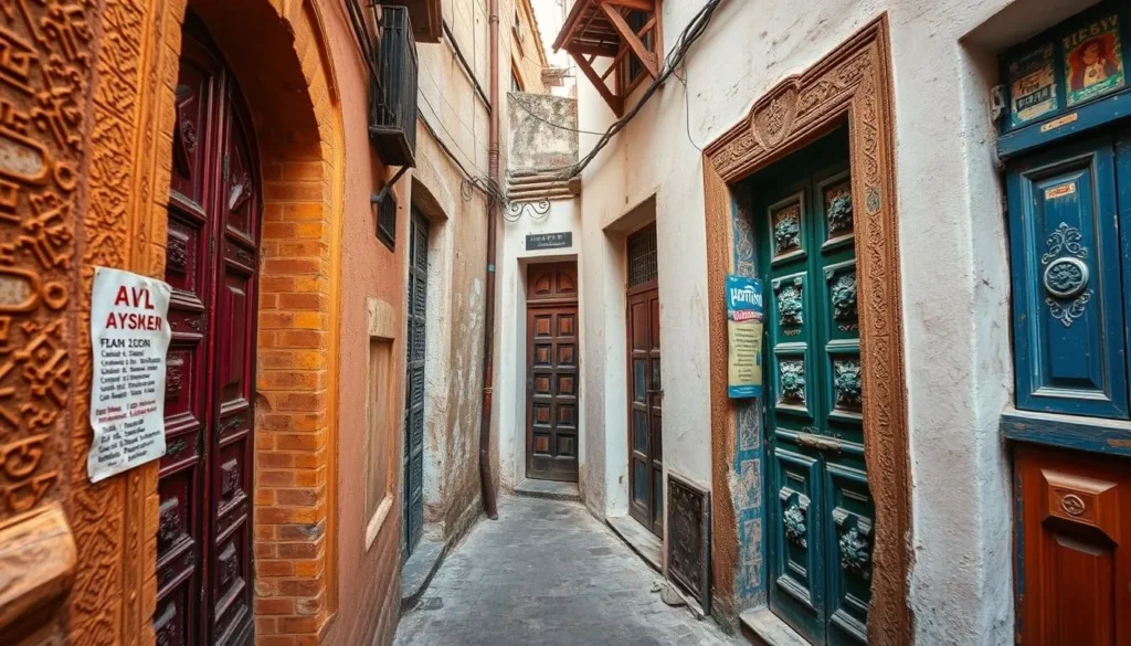 Image of Stone Town's labyrinthine alleyways and ornate wooden doors