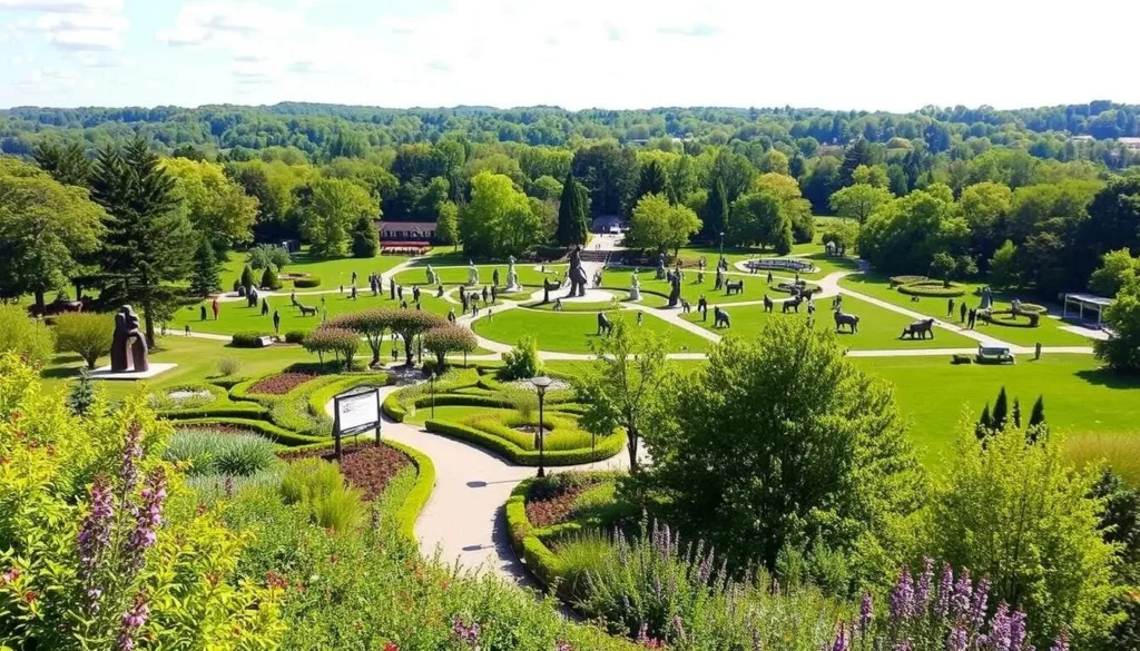Image of Storm King Art Center with large sculpture garden
