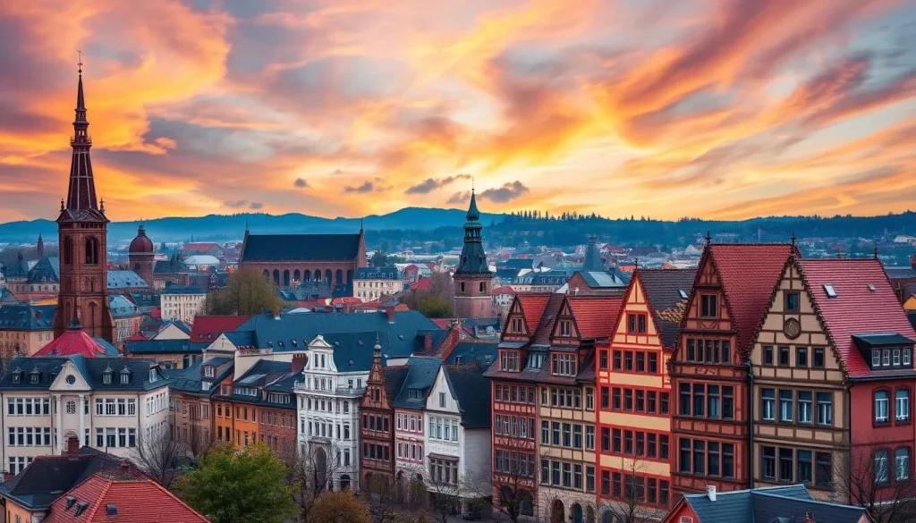 Image of Strasbourg cityscape with the Alsace region in the background