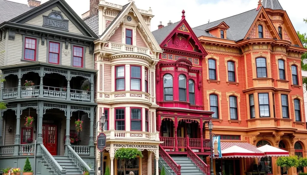 Image of Tannersville's colorful Victorian buildings