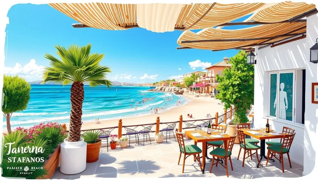 Image of Taverna Stefanos with a view of Valtos Beach Image of Taverna Stefanos with a view of Valtos Beach