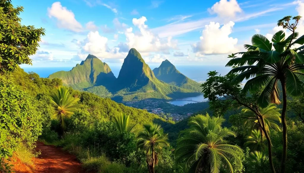 Image of Tet Paul Nature Trail with a view of the Pitons