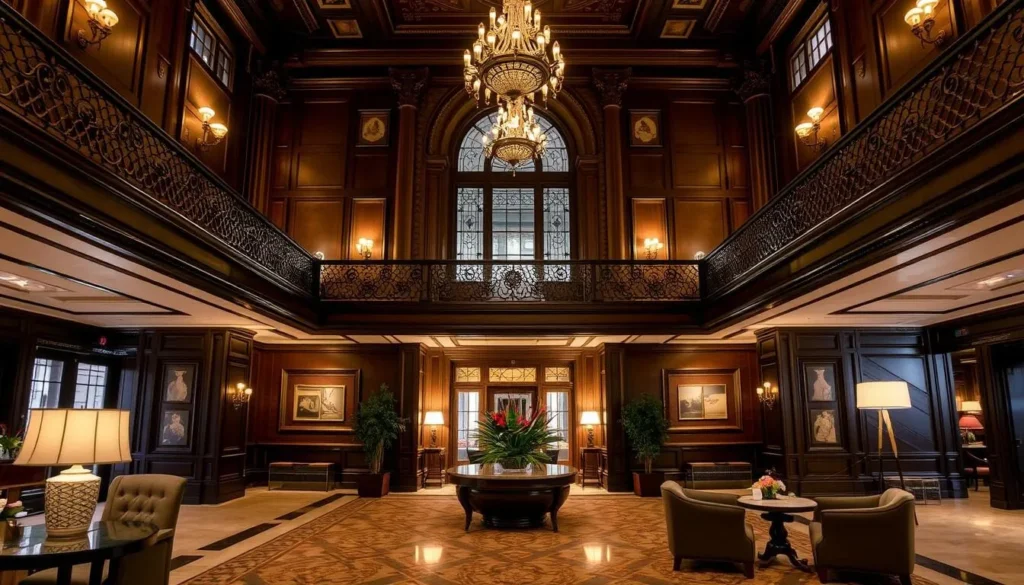 Image of The Brown Hotel's elegant lobby