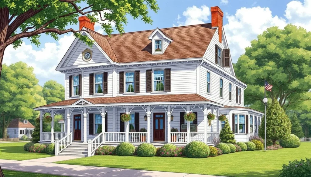 Image of The Homestead's exterior, showcasing its historic charm