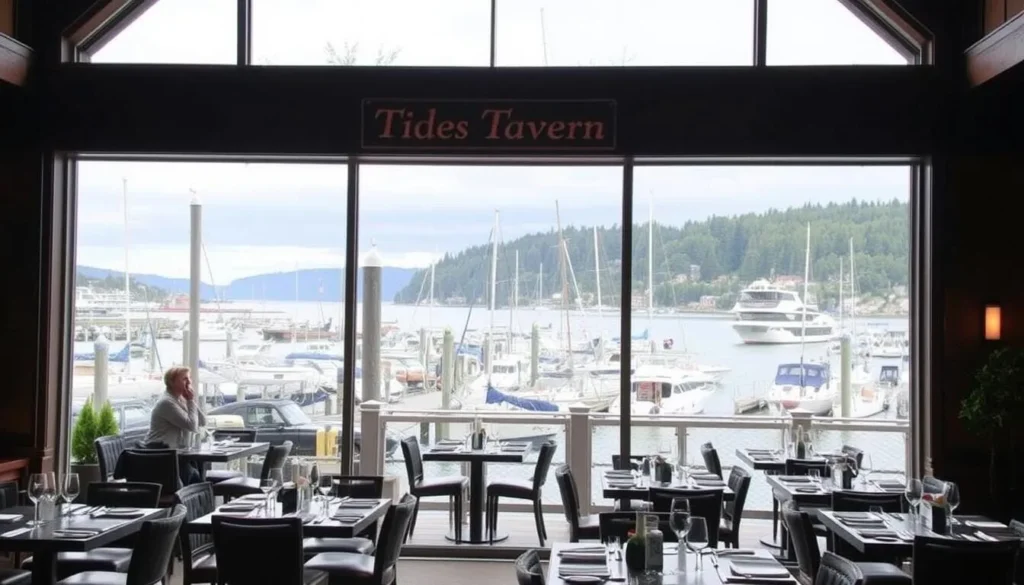 Image of Tides Tavern Gig Harbor waterfront dining area