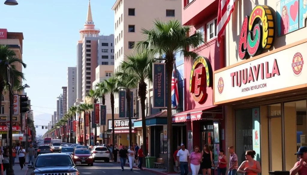 Image of Tijuana's vibrant streets or a famous landmark like the Avenida Revolución