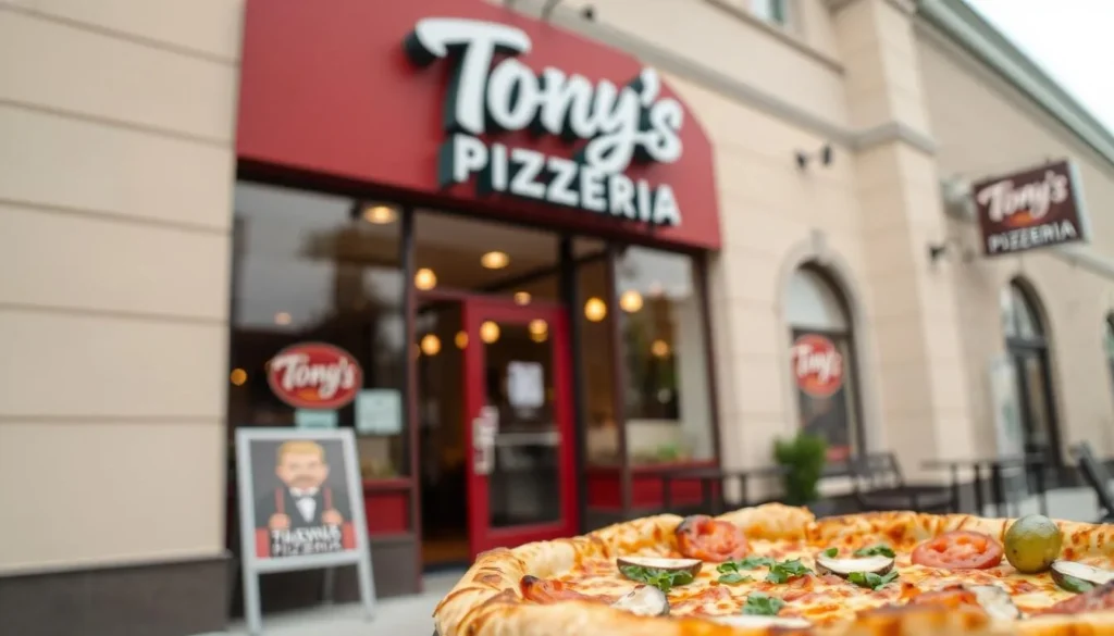 Image of Tony's Pizzeria exterior or a popular pizza dish