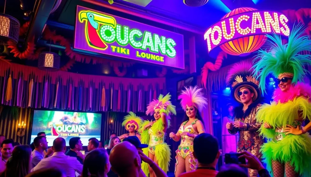 Image of Toucans Tiki Lounge during a drag show