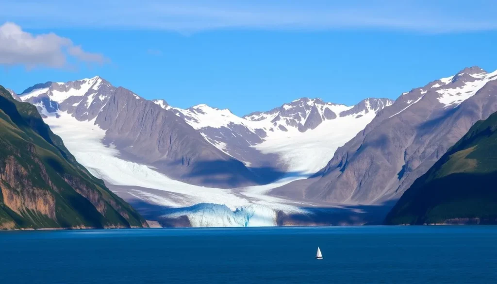 Image of Tracy Arm Fjord with its majestic glaciers and surrounding mountains