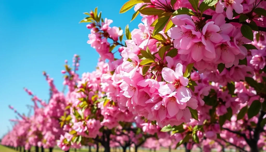Image of Traverse City cherry orchards in bloom