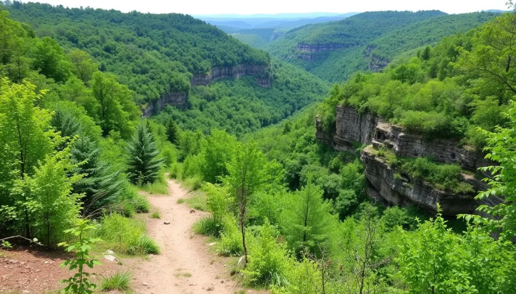 Image of Turkey Run State Park's scenic hiking trails and ravines Image of Turkey Run State Park's scenic hiking trails and ravines