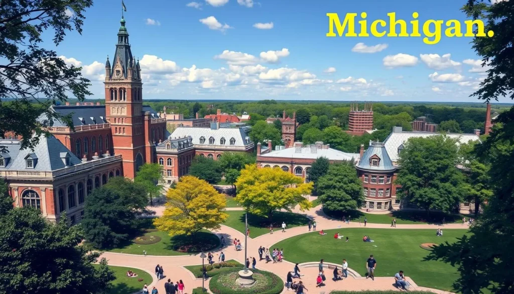 Image of University of Michigan campus in Ann Arbor