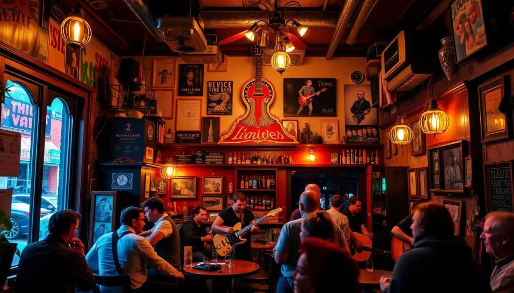 Image of Venice Cafe's eclectic interior and live performance