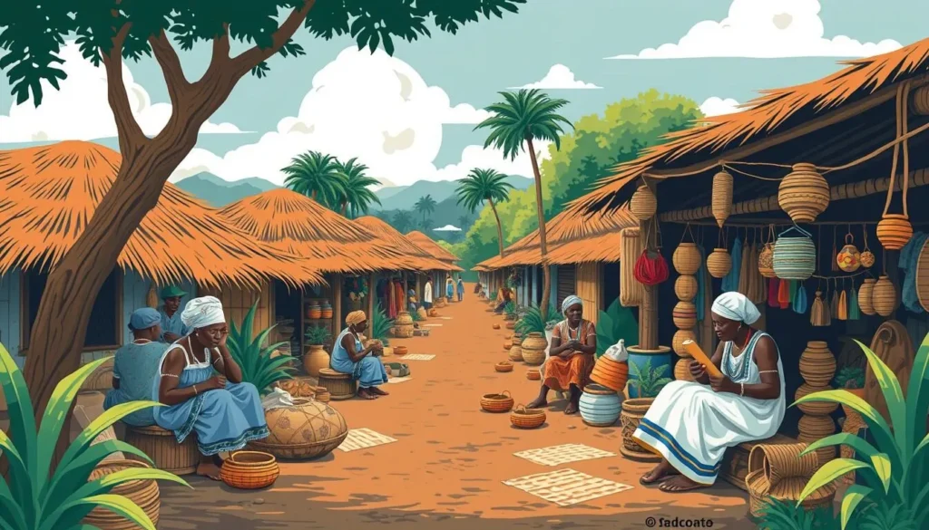 Image of Village Artisanal in Lomé, showcasing local artisans at work