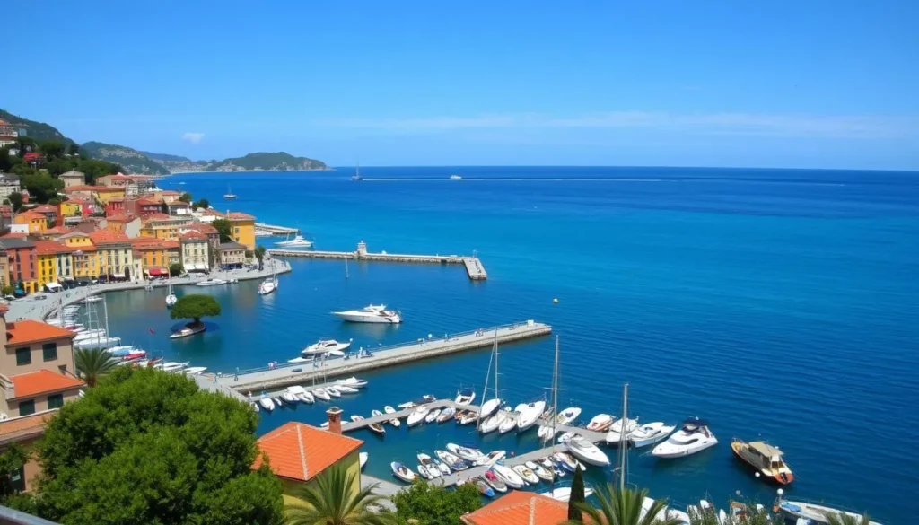 Image of Villefranche-sur-Mer's colorful waterfront