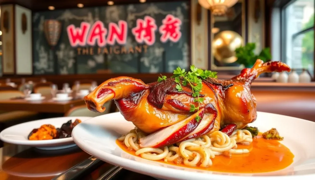 Image of Wan Hao Chinese Restaurant with a dish of Peking duck
