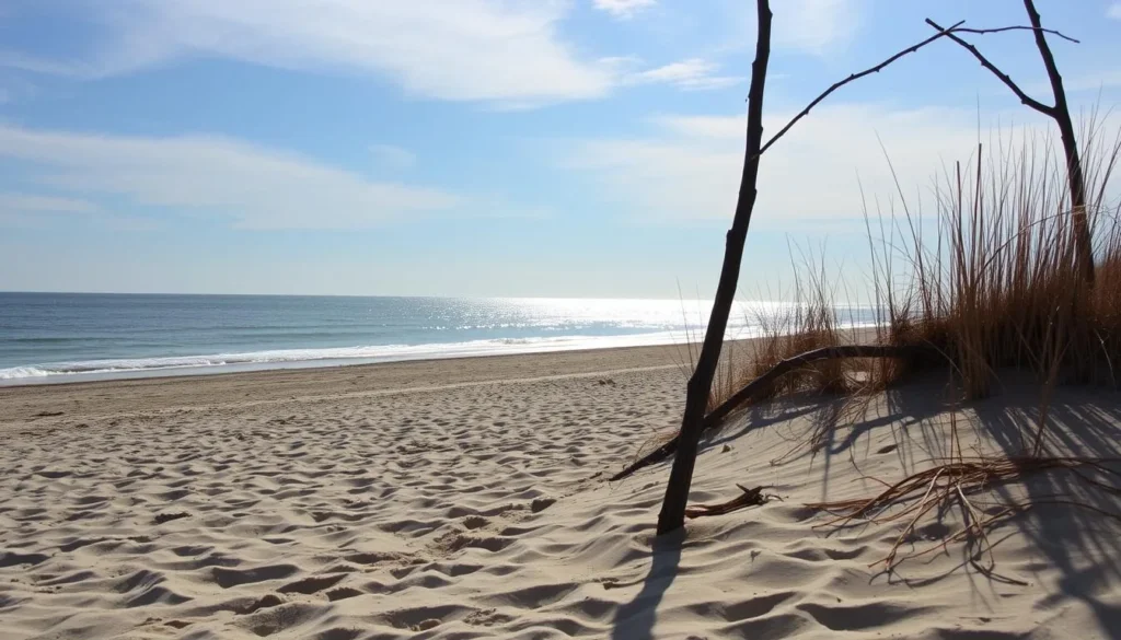 Image of Washington Park Beach in Michigan City, Indiana, showcasing its sandy shores and Lake Michigan waters.
