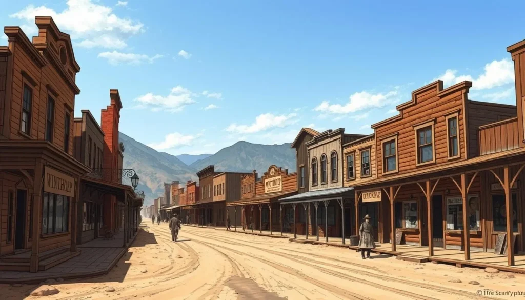 Image of Winthrop's main street with Old West architecture
