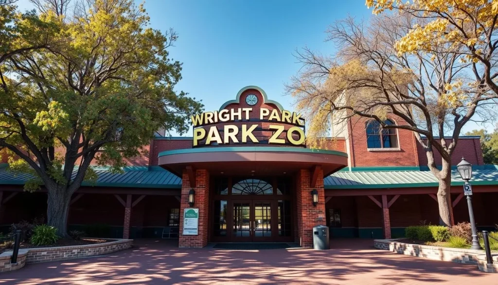 Image of Wright Park Zoo's main entrance in Dodge City, Kansas