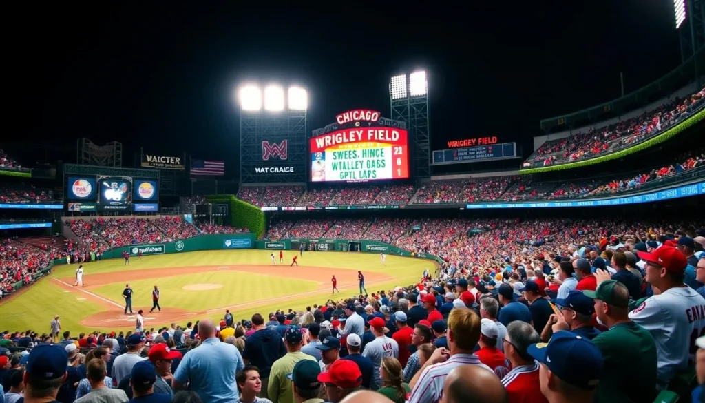 Image of Wrigley Field during a game