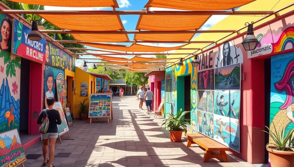 Image of Yaucromatic, a vibrant open-air art gallery in Yauco, Puerto Rico