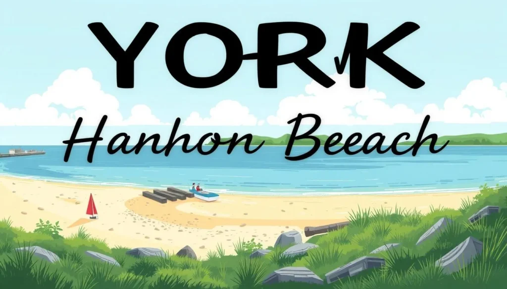 Image of York Harbor Beach, capturing its serene ambiance and picturesque cove.