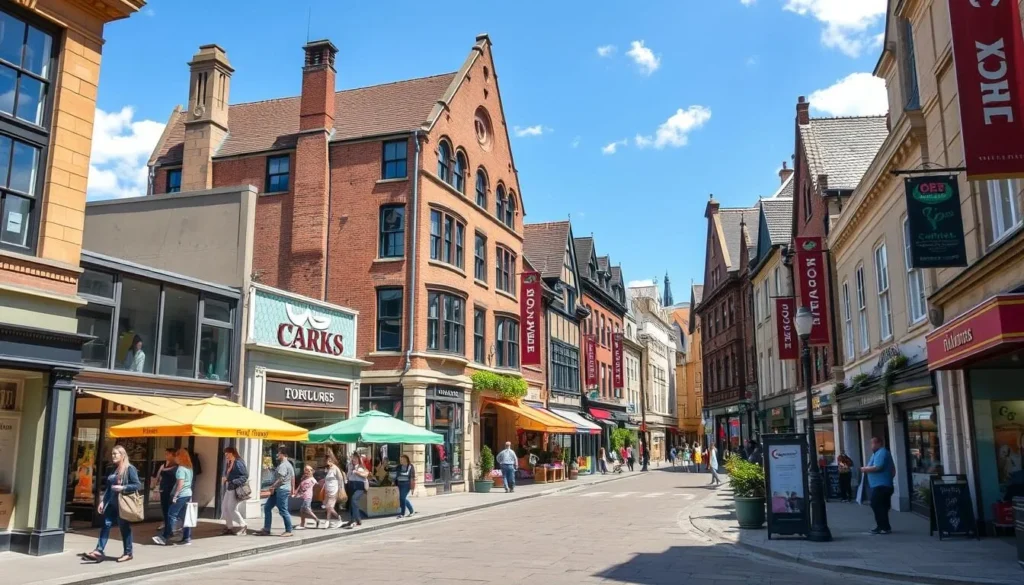 Image of York's downtown shopping area