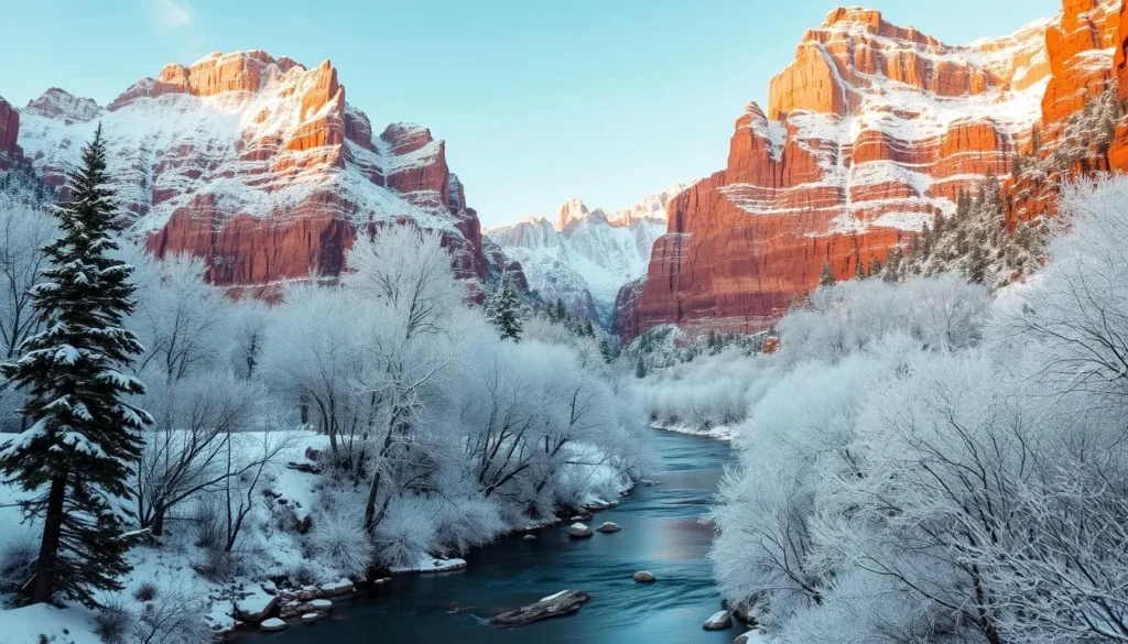 Image of Zion National Park during winter