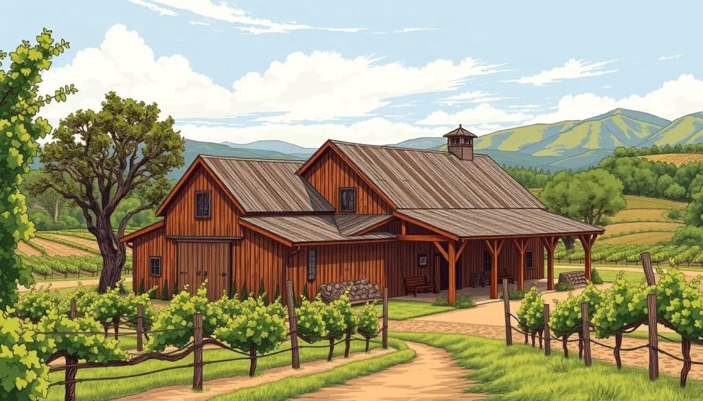 Image of Ziveli Winery rustic barn