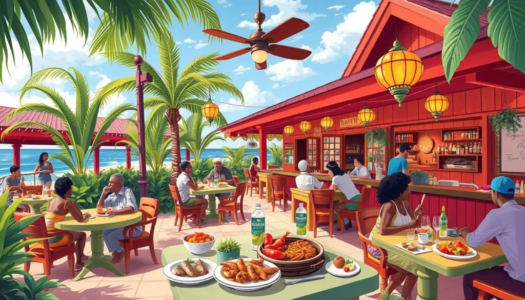 Image of a Caymanian restaurant serving fresh seafood