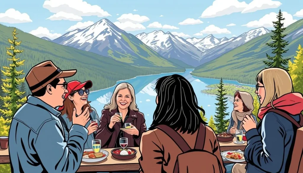 Image of a Jasper food tour group