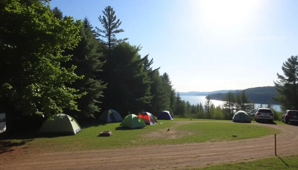 Image of a Lake George campground