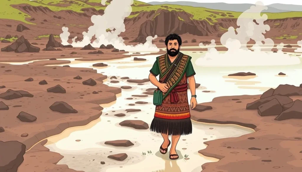 Image of a Māori guide at Whakarewarewa