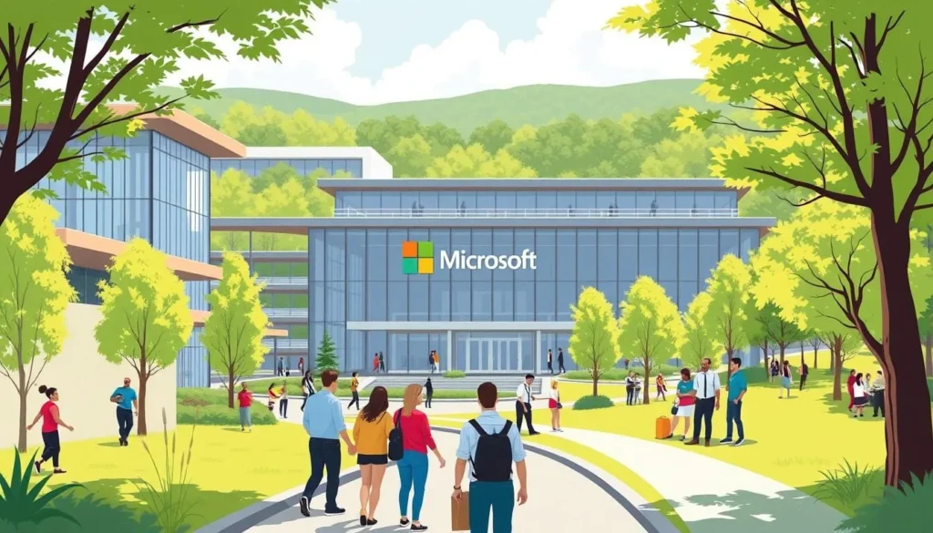 Image of a Microsoft Campus Tour